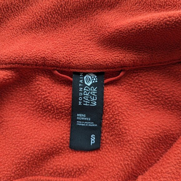 Mountain Hardwear Lightweight Quarter Zip Fleece Mens Size S Red - Picture 6 of 13
